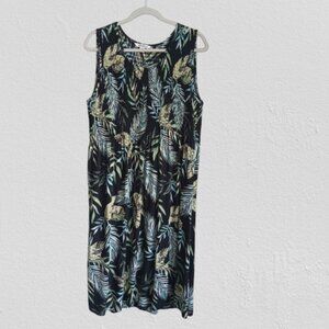 Croft & Barrow XXL Smocked Midi Pocket Dress